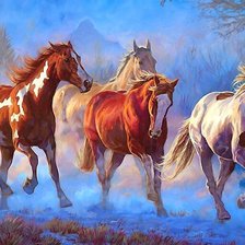 Схема вышивки «CABALLOS»