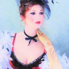 Схема вышивки «Девушка»