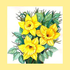 Схема вышивки «Серия "Нарциссы"»