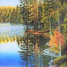 Схема вышивки «Осенний лес»