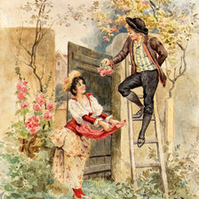 Схема вышивки «в саду»