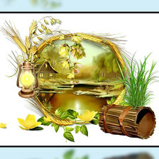 Схема вышивки «Домик у озера.»