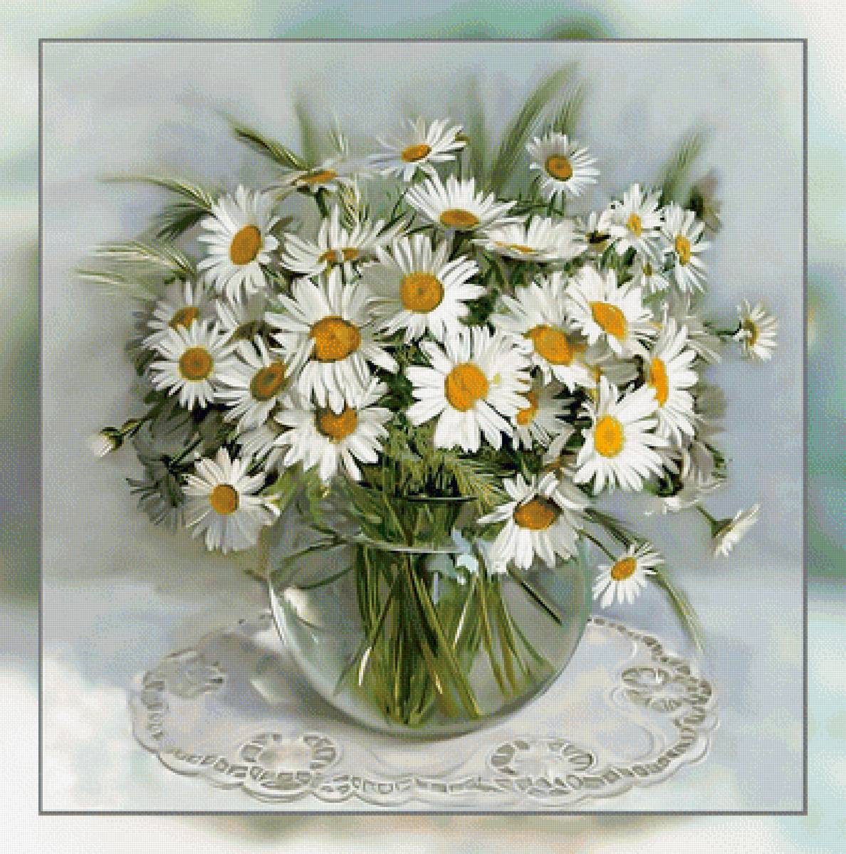 Ромашки. - цветы, букет., ромашки - предпросмотр