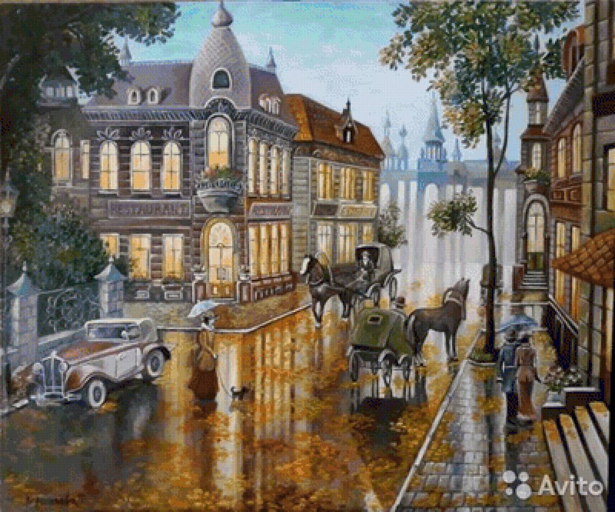 старый город - старый город, машины, городской пейзаж, дома, улица - предпросмотр