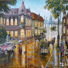 Схема вышивки «старый город»