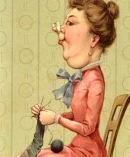 Схема вышивки «Бабушка вяжет»