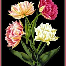 Схема вышивки «Цветы.»