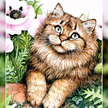 Схема вышивки «Киска.»