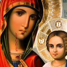 Схема вышивки «Иверская Богородица(фрагмент)»