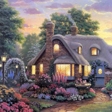 Схема вышивки «домик»