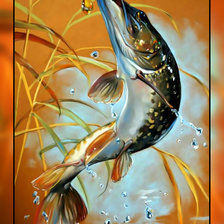 Схема вышивки «Щука.»