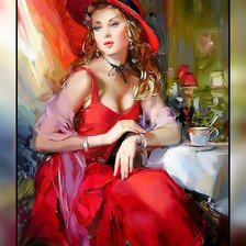 Схема вышивки «Прекрасная женщина от Константина Разумова.»