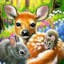 Схема вышивки «Лесные обитатели.»