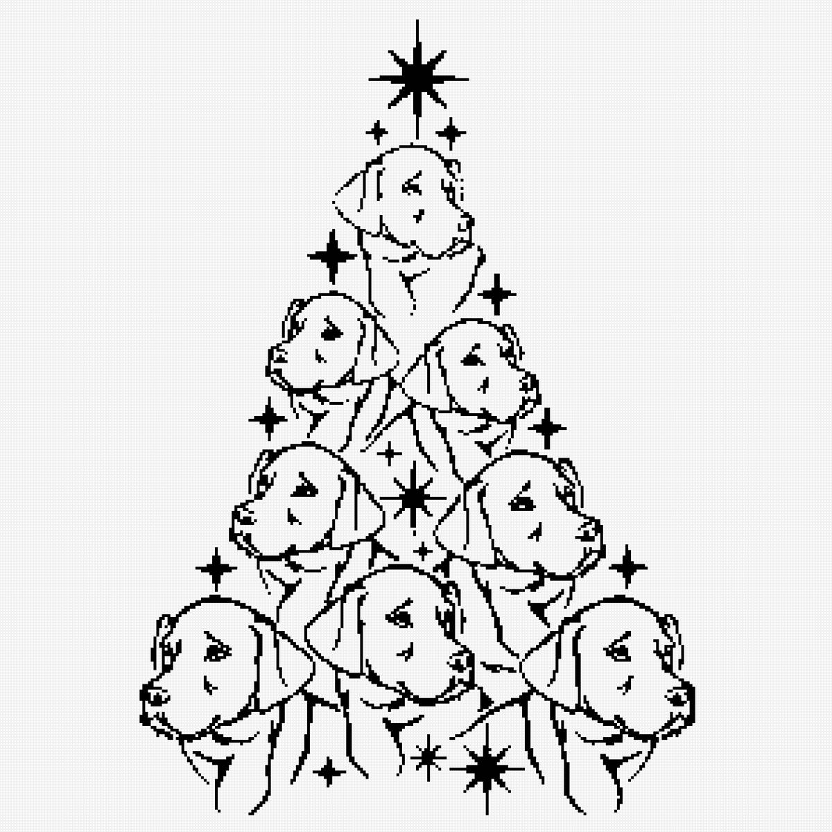 Albero cagnolini - monocolore - предпросмотр