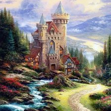 Схема вышивки «пейзаж»