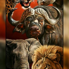 Схема вышивки «Обитатели Саванны.»