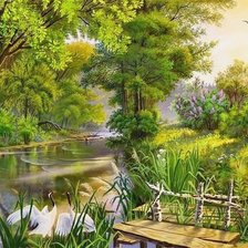 Схема вышивки «Тихий уголок»