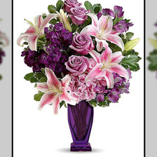 Схема вышивки «Розы и лилии.»