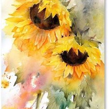 Схема вышивки «подсолнухи»