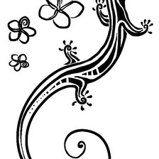 Схема вышивки «Ящерка»