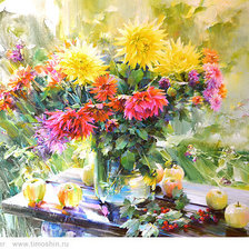 Схема вышивки «букет астр»