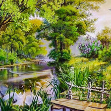 Схема вышивки «Quiet Stay.»