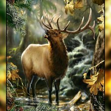 Схема вышивки «Олень.»