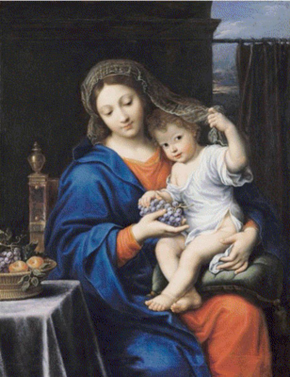 The Virgin Of The Grapes - by pierre mignard (1612-95) - предпросмотр