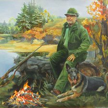 Схема вышивки «охотник»