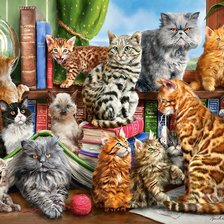 Схема вышивки «mačky»