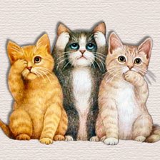 Схема вышивки «Non Vedo Sento Parlo»