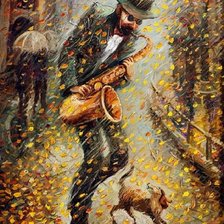 Схема вышивки «саксофон»