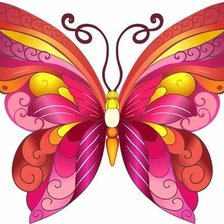 Схема вышивки «бабочка»