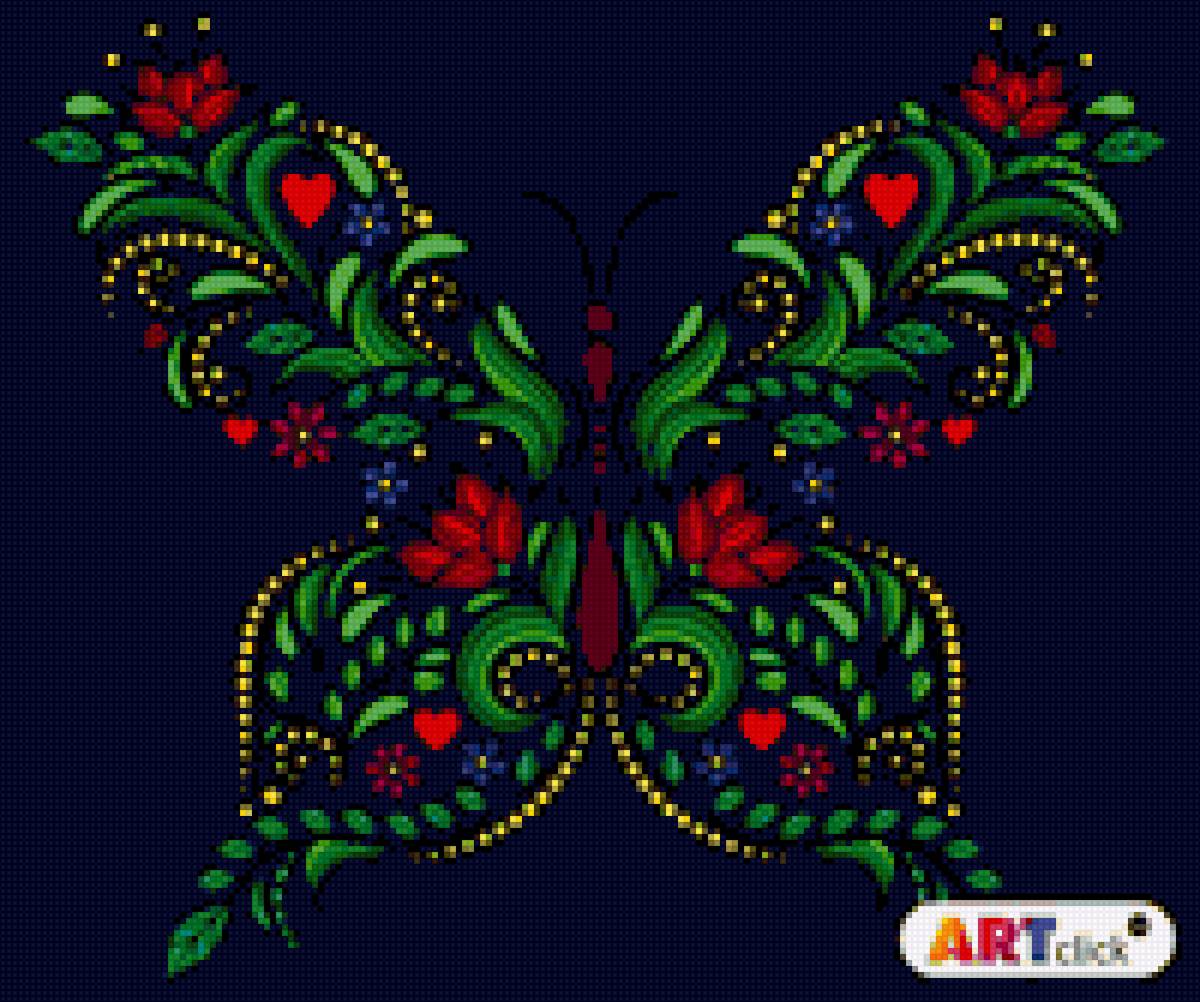 бабочка , подушка - подушка, бабочка - предпросмотр