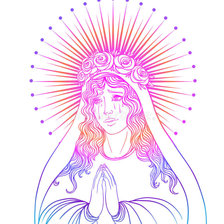 Схема вышивки «Мадонна»