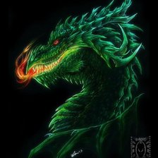 Схема вышивки «дракон»