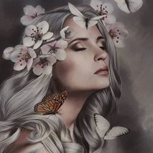 Схема вышивки «девушка»