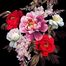 Схема вышивки «цветы»