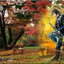 Схема вышивки «музыкальная осень»