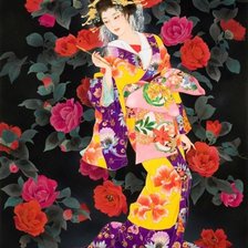 Схема вышивки «девушка»