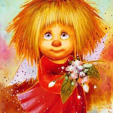 Схема вышивки «Влюбленный ангел 1»