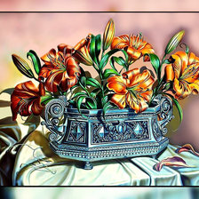 Схема вышивки «Лилии.»