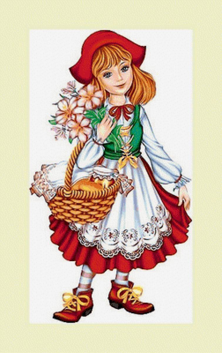 Красная шапочка. - красная, шапочка, девочка., детская - предпросмотр