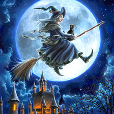 Схема вышивки «Ведьмочка»