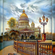 Схема вышивки «Городской пейзаж.»