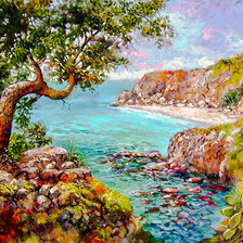 Схема вышивки «Corfú Beach.»