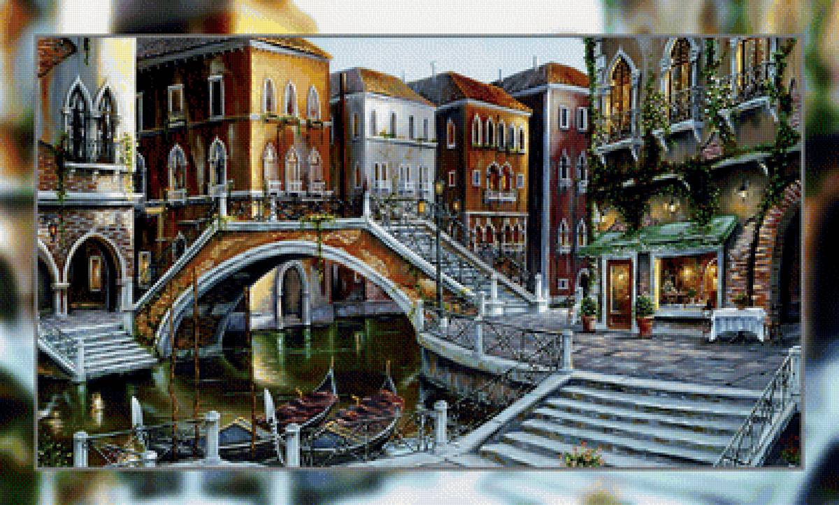 Улочки Венеции. - венеция, лодки., река, городской, пейзаж, улица - предпросмотр