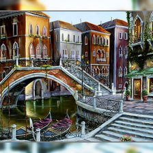 Схема вышивки «Улочки Венеции.»