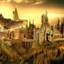 Схема вышивки «Хогвартс»