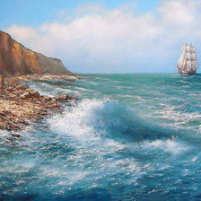 Схема вышивки «Across the Sea.»